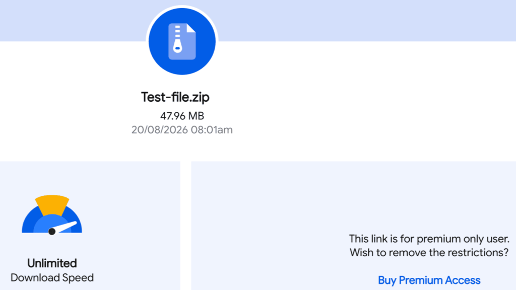 50MB以下にもかかわらずプレミアム限定扱いとなった47.96MBファイル